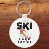 Skiën - Ski Lake Tahoe Sleutelhanger (Voorkant)