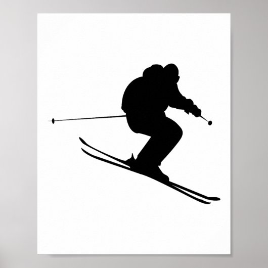 Skiën Ski Poster (Voorkant)