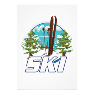Skien, ski poster logo.