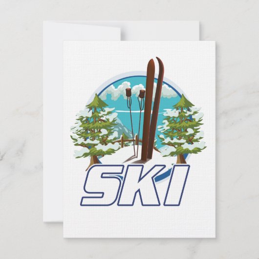 Skien, ski poster logo. (Voorkant)