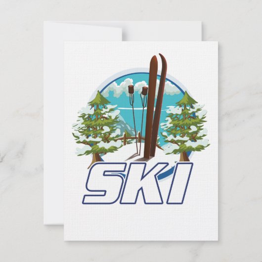 Skien, ski poster logo. (Achterkant)