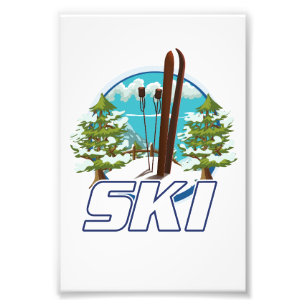 Skien, ski poster logo.