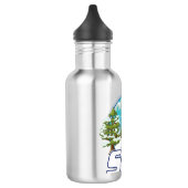Skiën, ski-posterlogo. waterfles  (Links)