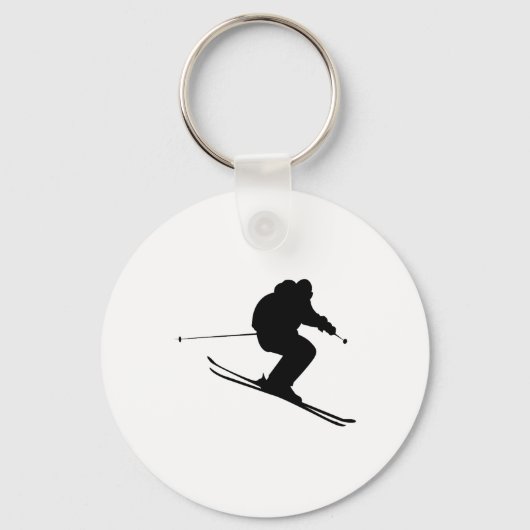 Skiën Ski Sleutelhanger (Voorkant)