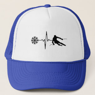 Skiën - Skiën Hartslag Skier Cadeau Trucker Pet