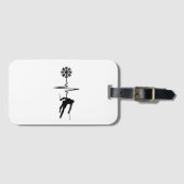 Skiën - Skiën Heartbeat Skier Gift Bagagelabel (Voorkant (horizontaal))