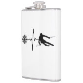 Skiën - Skiën Heartbeat Skier Gift Heupfles (Links)