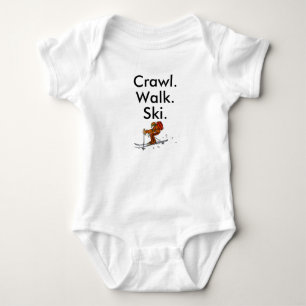 Skiën Skiër Baby Body Romper