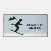 Skiën Skier Design Desk Mat (Voorkant)