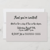 Skiën Skihelling Party Retro Snow Mountain Kaart (Achterkant)