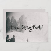 Skiën Skihelling Party Retro Snow Mountain Kaart (Voorkant / Achterkant)