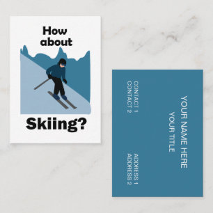 Skiën Skileraar Hoe Zit Het Met Skiën Ski-instruct Visitekaartje