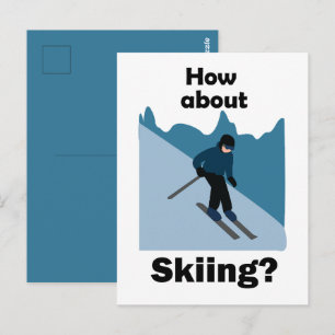 Skiën Skiloper Hoe Zit Het Met Skiën Ski Briefkaart