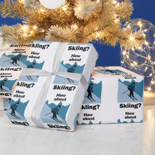 Skiën Skiloper Hoe Zit Het Met Skiën Ski Liefhebbe Cadeaupapier
