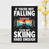 Skiën Skiloper Ski  Kaart (Gele Bloem)