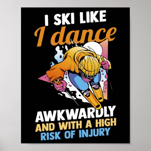 Skiën Skiloper Ski Poster (Voorkant)