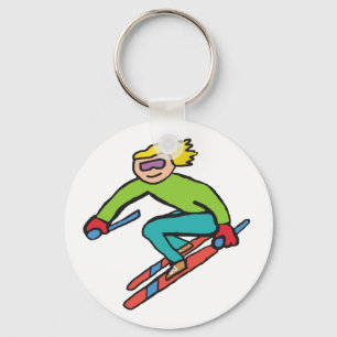 Skiën Sleutelhanger