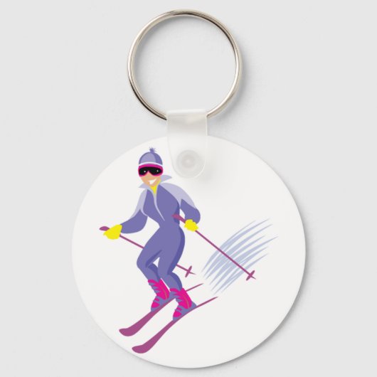 Skiën sleutelhanger (Voorkant)