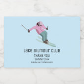 Skiën Sparkling Wijnetiket (Enkel label)