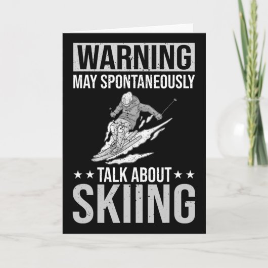 Skiën Sport Grappig Skitraining Competitie Kaart (Voorkant)