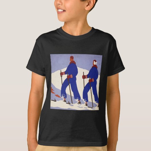 Skiën  t-shirt (Voorkant)