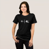 Skiën Tri-Blend Shirt (Voorkant volledig)