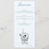 skiën trouwtekening menu (Voorkant)