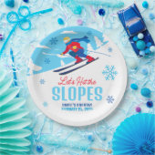 Skiën Verjaardag Laten we de pistes raken Papieren Bordje (Feest)