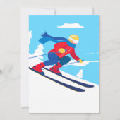 Skiën Verjaardag Uitnodiging Let's Hit the Slopes (Achterkant)