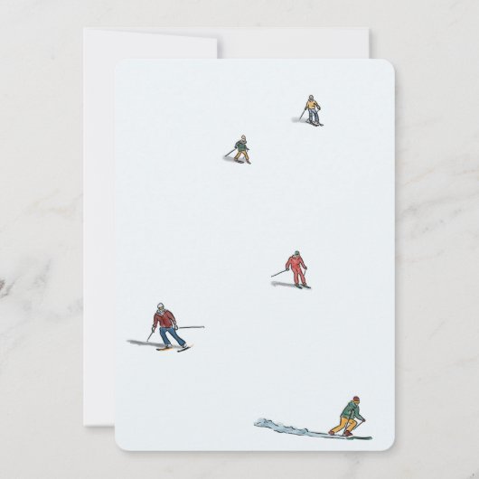 Skiën verjaardag winter volwassen verjaardag kaart (Achterkant)