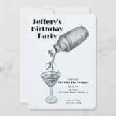 Skiën verjaardag winter volwassen verjaardag kaart (Voorkant)