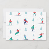 Skiën Verjaardagsfeest Slopes Foto Snowboard Sneeu Kaart (Achterkant)