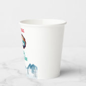 Skiën Verjaardagsfeest Slopes Ski Snowboard Papieren Bekers (Links)