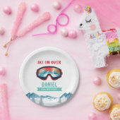 Skiën Verjaardagsfeest Slopes Ski Snowboard Papieren Bordje (Feest)