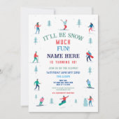 Skiën Verjaardagsfeest Slopes Ski Snowboard Sneeuw Kaart (Voorkant)