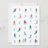 Skiën Verjaardagsfeest Slopes Ski Snowboard Sneeuw Kaart (Achterkant)