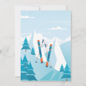 Skiën Verjaardagsfeest Slopes Ski Snowboard Sneeuw Kaart (Achterkant)