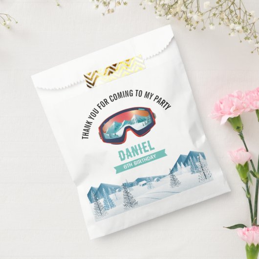 Skiën Verjaardagsfeest Snowboard Bedankzakje (Gezegeld)