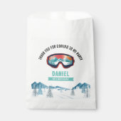 Skiën Verjaardagsfeest Snowboard Bedankzakje (Voorkant)