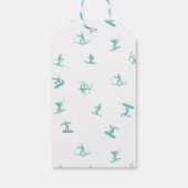 Skiën Verjaardagsfeest Snowboard Cadeaulabel (Achterkant)