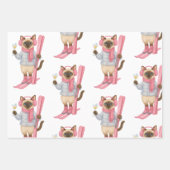 Skiën voor bruid op de helling inpakpapier vel (Voorkant 2)