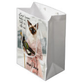 Skiën voor bruid op de helling medium cadeauzakje (Voorkant Gekanteld)