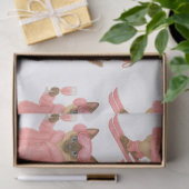 Skiën voor Bruid op helling Roze thema jurk Tissuepapier (Geschenk)