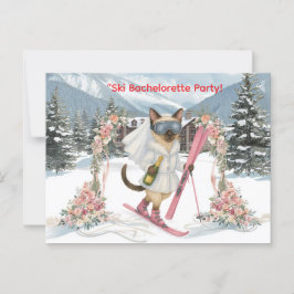 Skiën voor de Bruid op de piste Verloofd Meisjes U Briefkaart