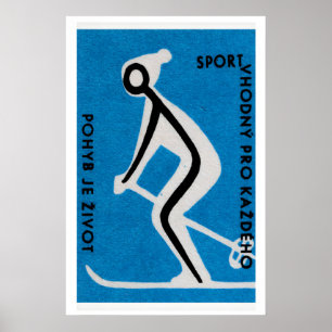 Skiën voor Gezondheid - Matchbox Print - Tsjechisc