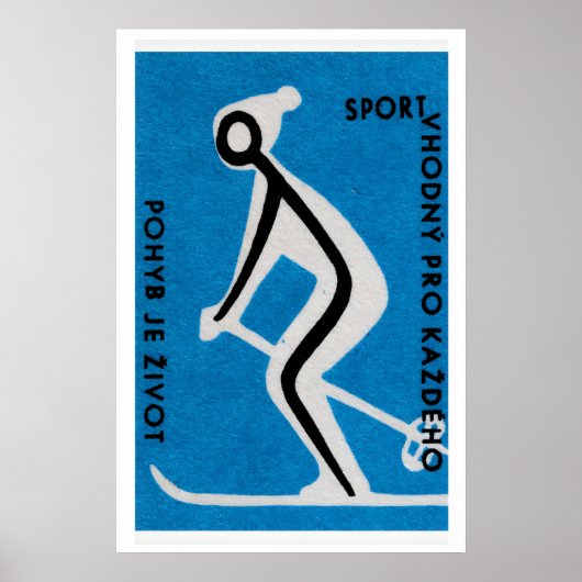 Skiën voor Gezondheid - Matchbox Print - Tsjechisc (Voorkant)