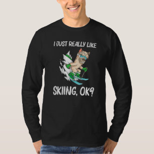 Skiën voor mannen vrouwen ski freestyle skiër snow t-shirt