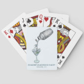 Skiën vrijgezellenfeest pokerkaarten (Achterkant)