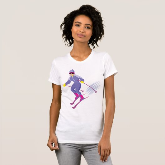 Skiën Vrouwen T-shirt (Voorkant volledig)
