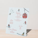 Skiën Waterverf Drinken Bar Reclamebord Met Voetstuk<br><div class="desc">Verhoog uw bar met dit skiën-thema waterverf drinken voetstuk, ideaal voor het toevoegen van een vleugje wintercharme aan uw evenement. Met een prachtig waterverf ski-ontwerp is dit bord ideaal voor bruiloften, vakantiefeesten, skilodge-bijeenkomsten of een winterfeest. De elegante sokkel stijl maakt het gemakkelijk om te tonen op uw bar of drinken...</div>